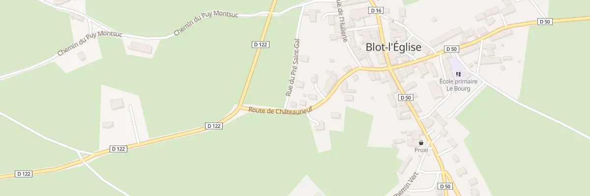 Plan du 16 Rte de Châteauneuf à Blot-l’Église