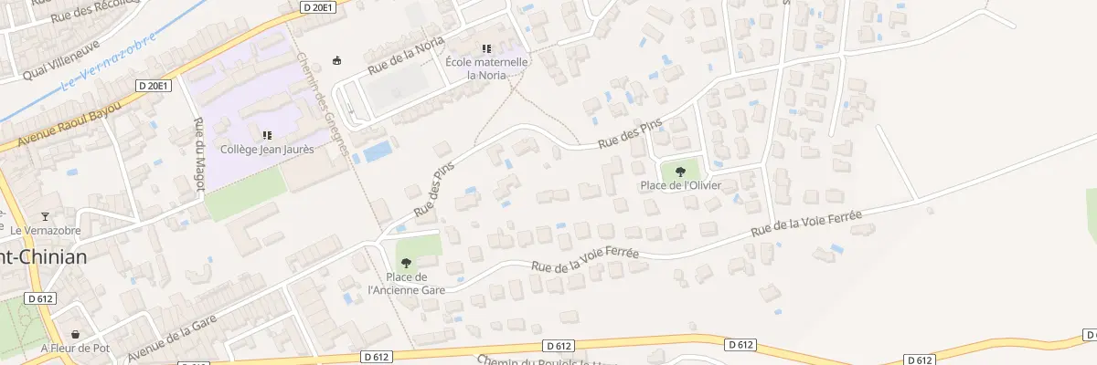 Plan du 8 Rue des Pins à Saint-Chinian