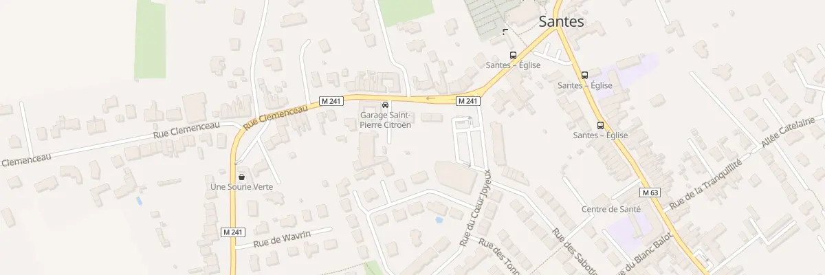 Plan du 27 Rue Clémenceau à Santes