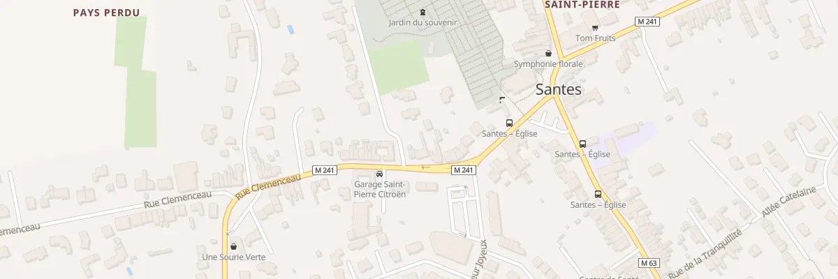 Plan du 22 Rue Clémenceau à Santes