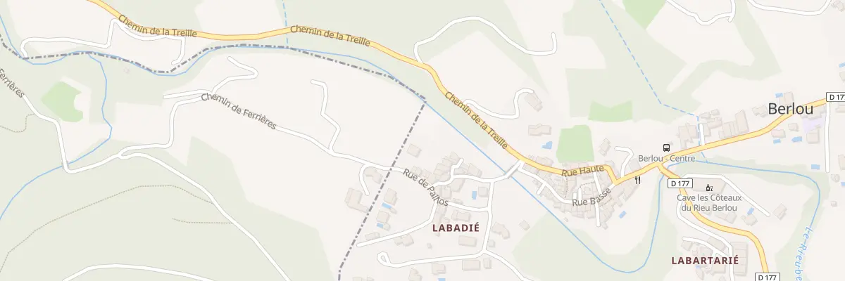 Plan du 5001F Rue de Labadié à Berlou