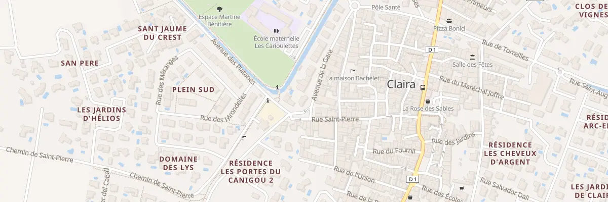 Plan du 44 Rue St Pierre à Claira