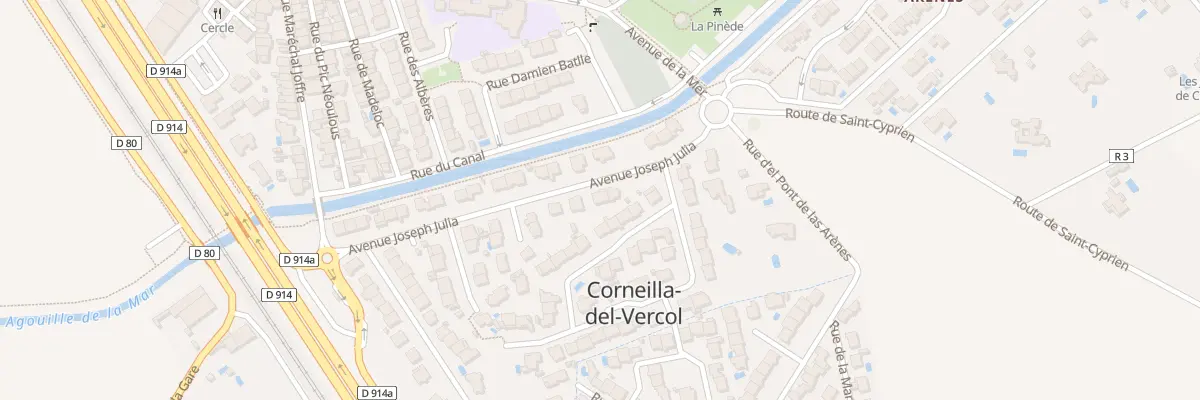 Plan du 8 Av Joseph Julia à Corneilla-del-Vercol