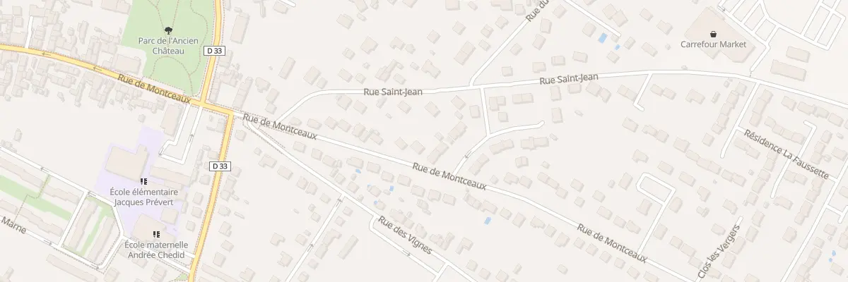 Plan du 87 Rue de Montceaux à Trilport