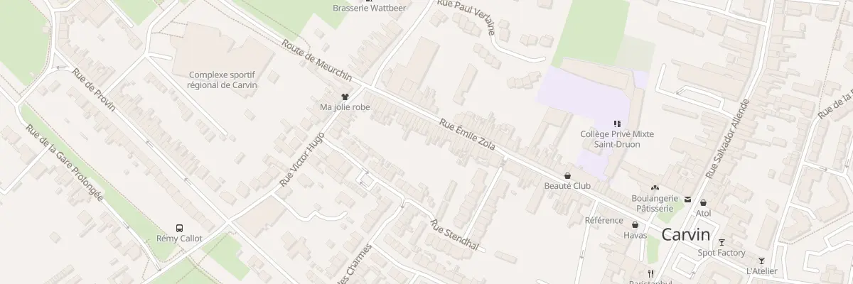 Plan du 67 Rue Emile Zola à Carvin