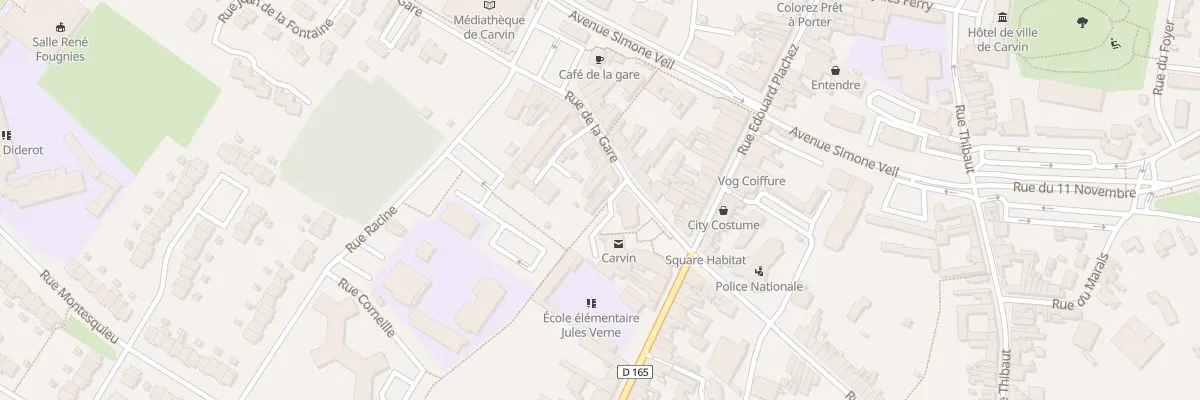 Plan du 1 Rue de la Gare à Carvin