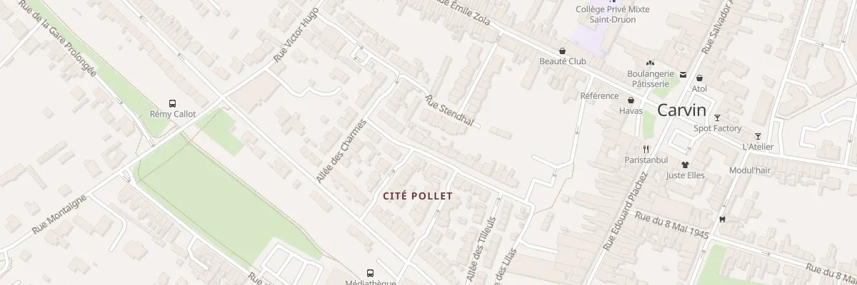 Plan du 22 Rue Voltaire à Carvin