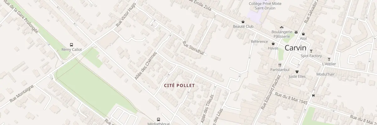 Plan du 20 Rue Voltaire à Carvin