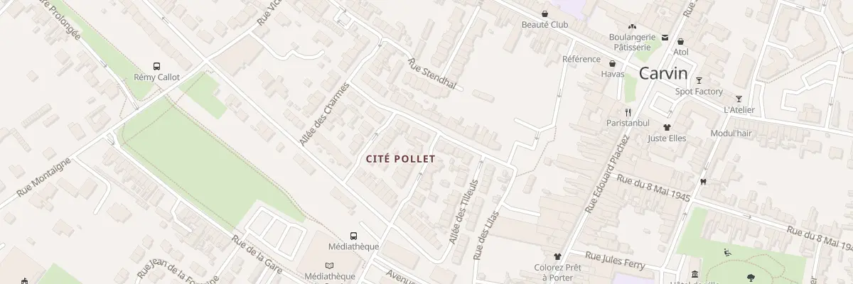 Plan du 9 Rue Voltaire à Carvin