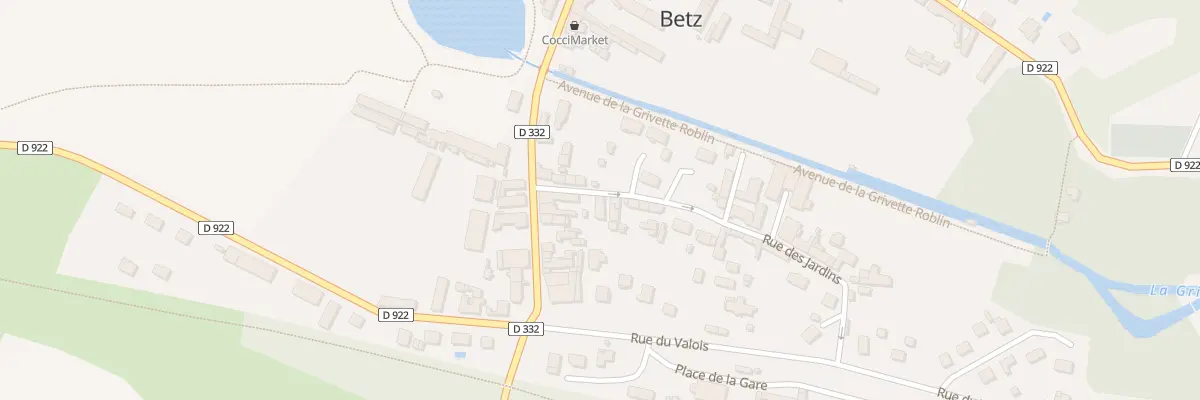 Plan du 2 Rue des Jardins à Betz