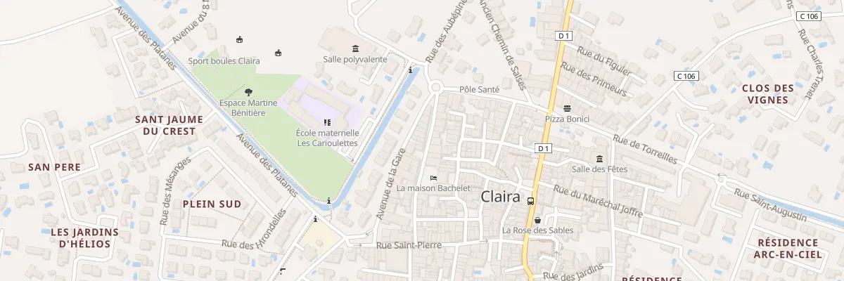 Plan du 21 Rue des Pyrénées à Claira
