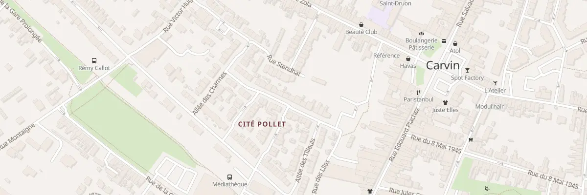 Plan du 14 Rue Voltaire à Carvin