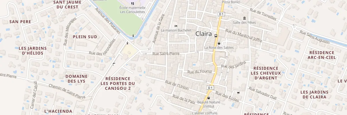 Plan du 25 Rue Saint Pierre à Claira