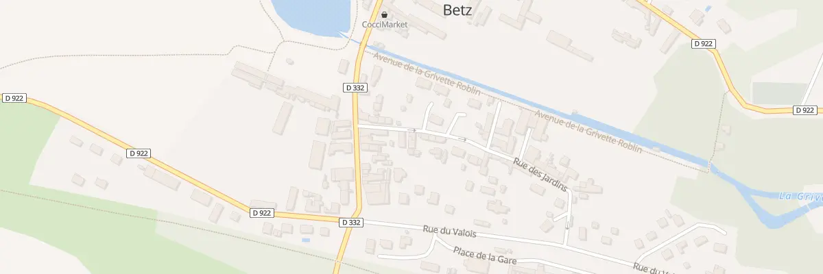 Plan du 4 Rue des Jardins à Betz