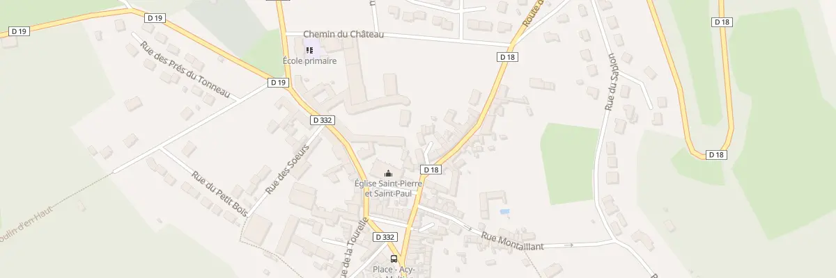 Plan du 1 Cour de l’Hotel Dieu à Acy-en-Multien