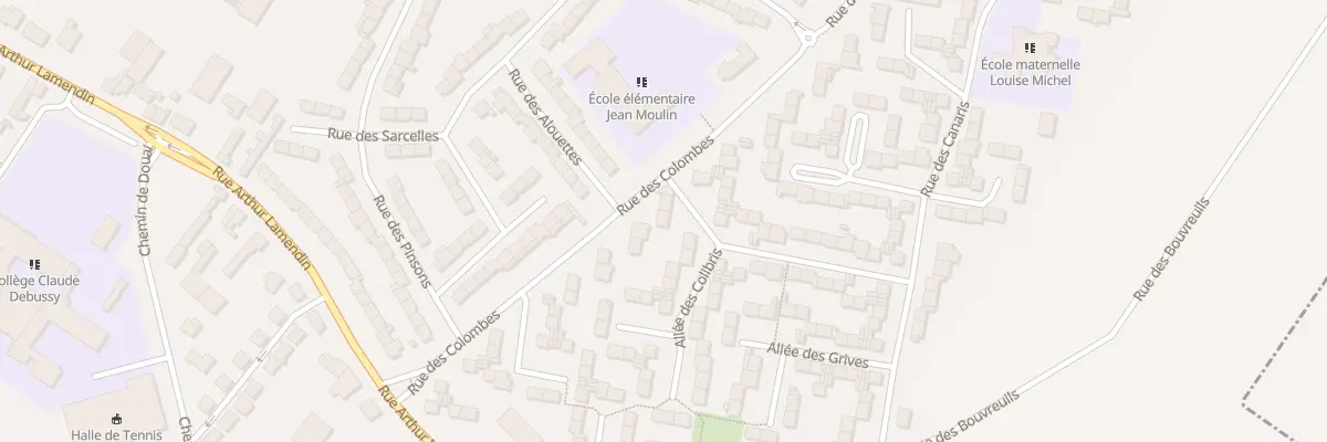 Plan du 18 Rue des Colombes à Courrières