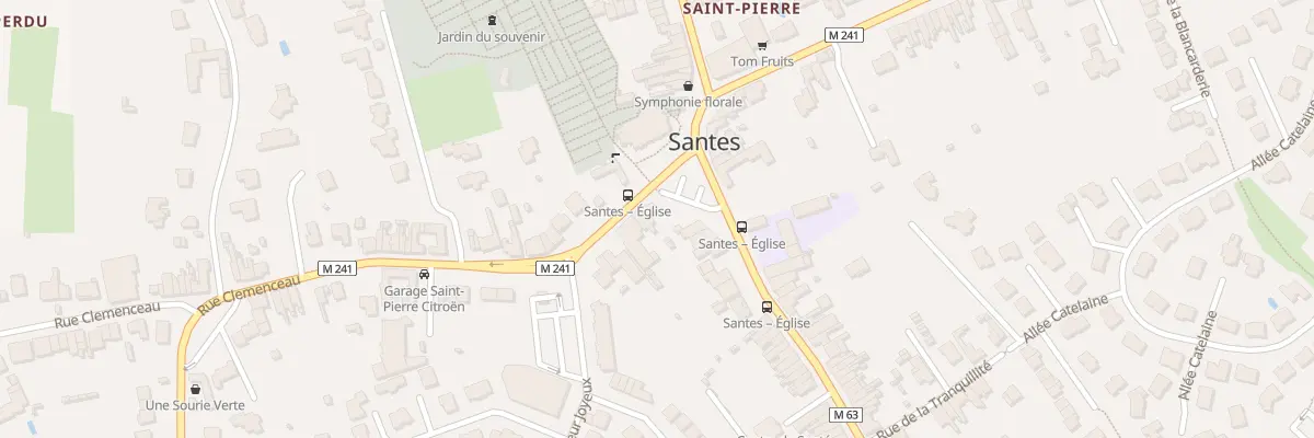 Plan du 1 Rue Clémenceau à Santes