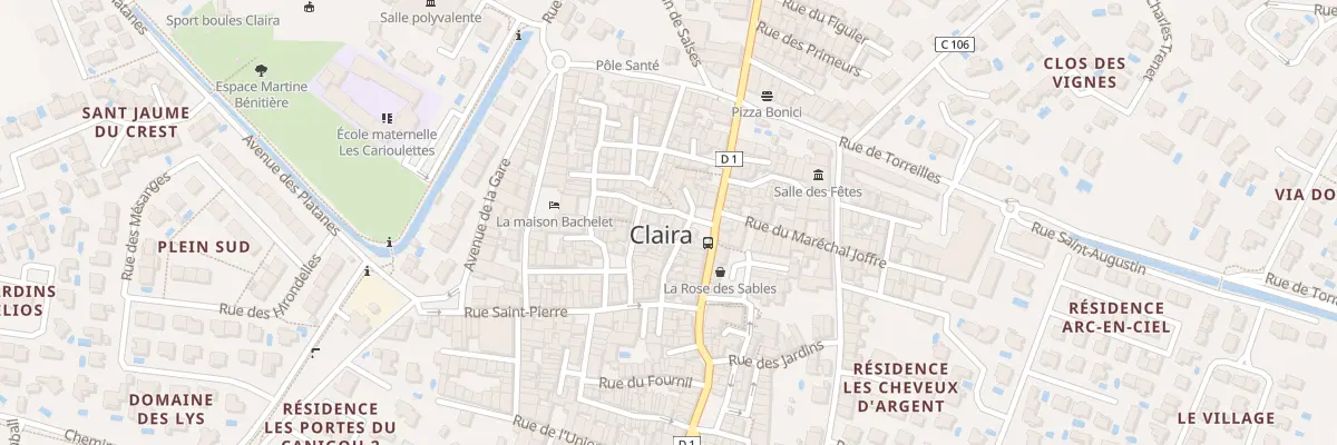 Plan du 3 Rue du Commerce à Claira