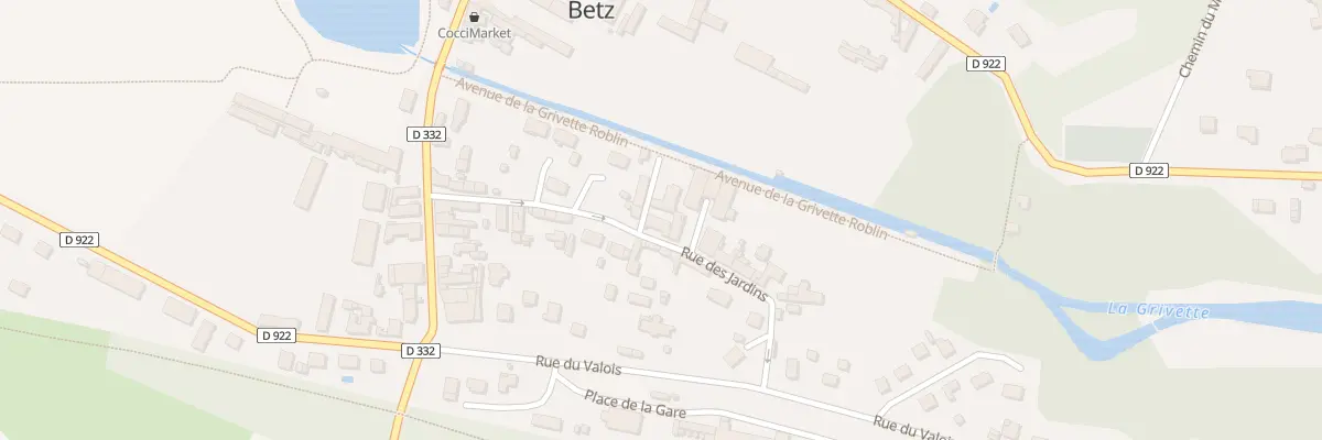 Plan du 23 Rue des Jardins à Betz