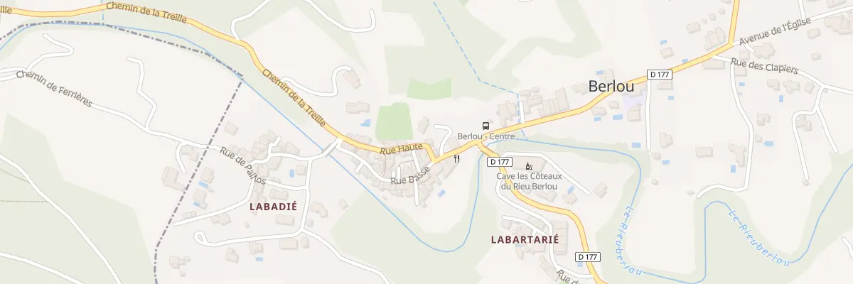 Plan du 4 Rue Haute à Berlou