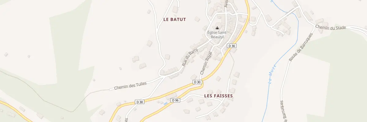 Plan du 96 Rue du Barry à Saint-Beauzély