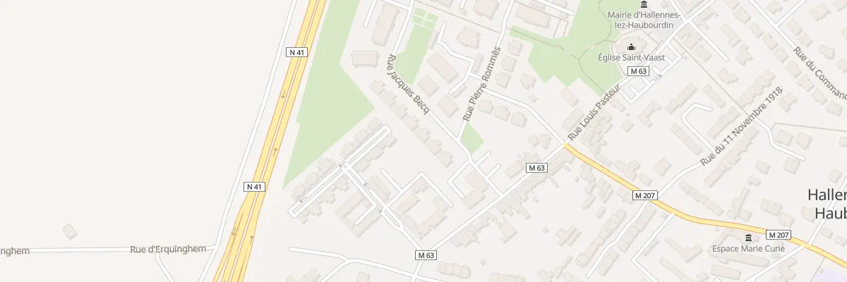 Plan du 11 Rue Jacques Becq à Hallennes-lez-Haubourdin