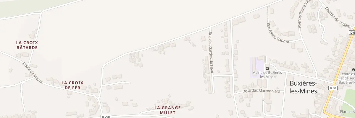Plan du 5 La Grange Mulet à Buxières-les-Mines