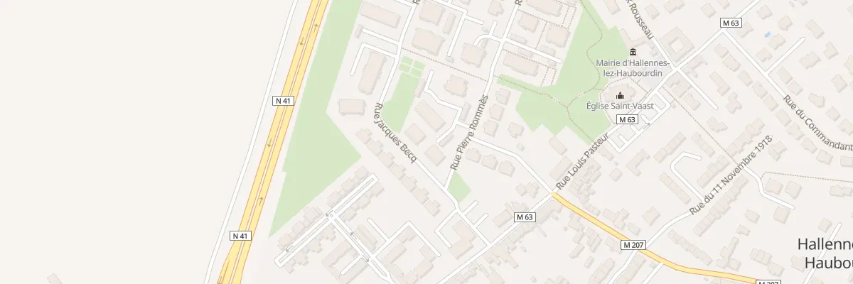 Plan du 13 Rue Pierre Rommes à Hallennes-lez-Haubourdin