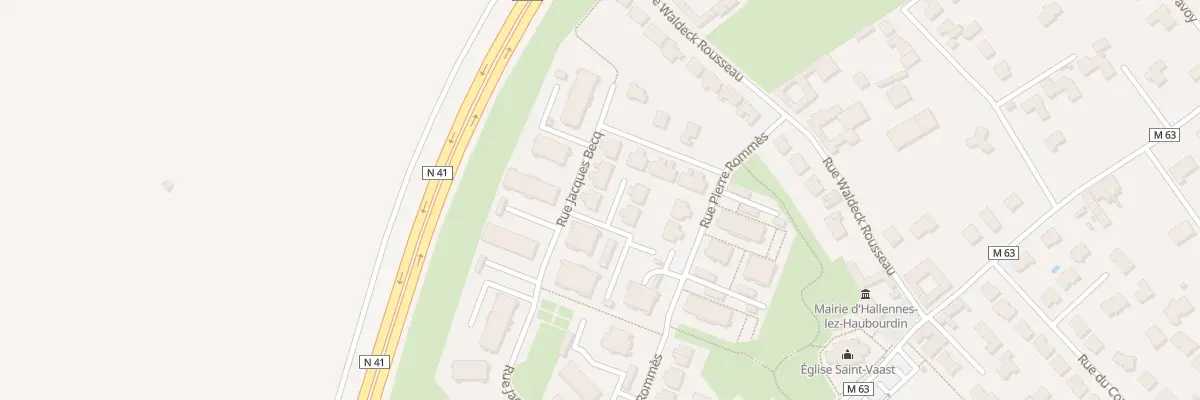 Plan du 16 Rue Jacques Becq à Hallennes-lez-Haubourdin