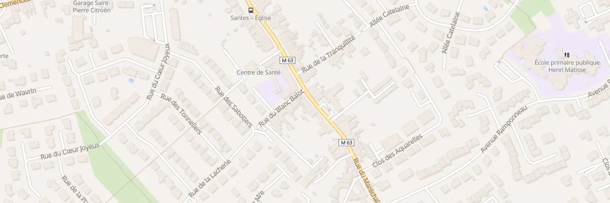 Plan du 161 Rue du Maréchal Foch à Santes