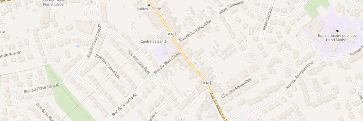 Plan du 159 Rue du Maréchal Foch à Santes