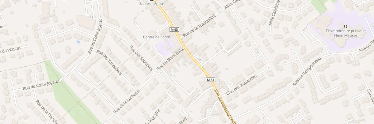 Plan du 155 Rue du Maréchal Foch à Santes