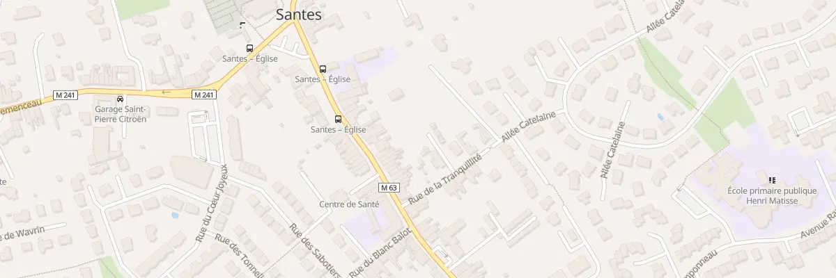 Plan du 134 Rue du Maréchal Foch à Santes
