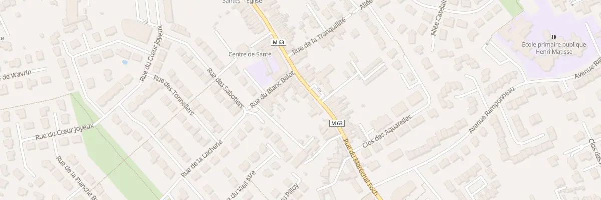 Plan du 153 Rue du Maréchal Foch à Santes