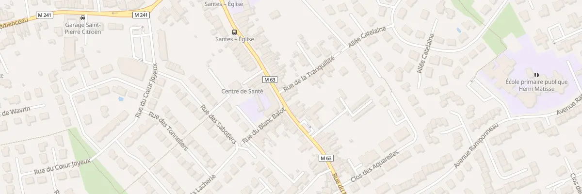 Plan du 112 Rue du Maréchal Foch à Santes