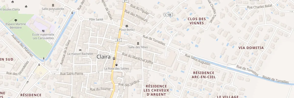 Plan de la Rue du Levant à Claira