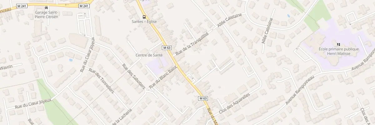 Plan du 106 Rue du Maréchal Foch à Santes