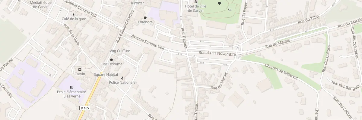 Plan du 10 Rue Thibaut à Carvin