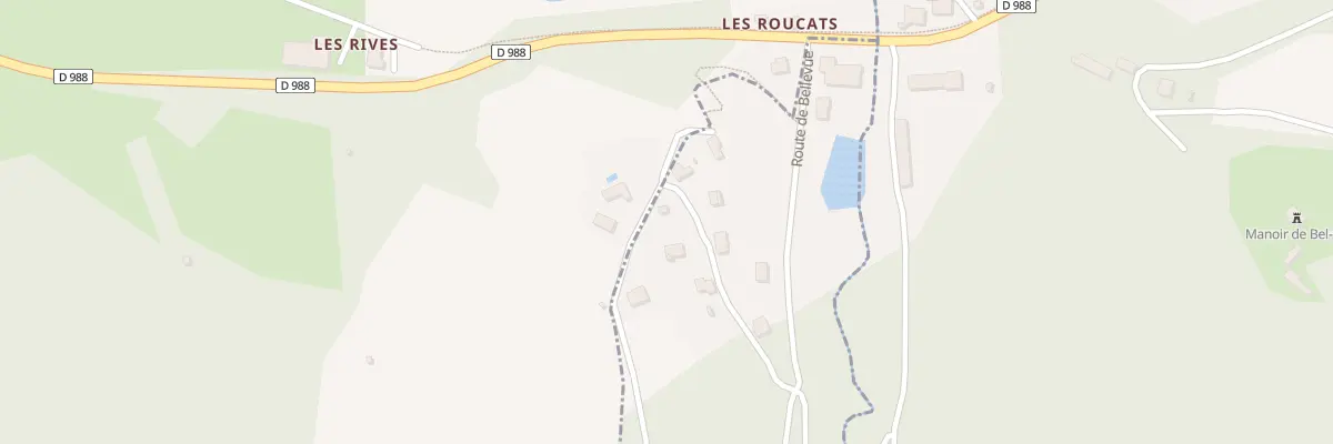 Plan du 5205 Les Roucats à Pierrefiche