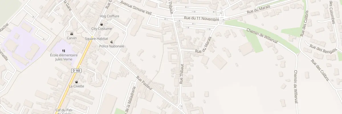 Plan du 20 Rue Thibaut à Carvin