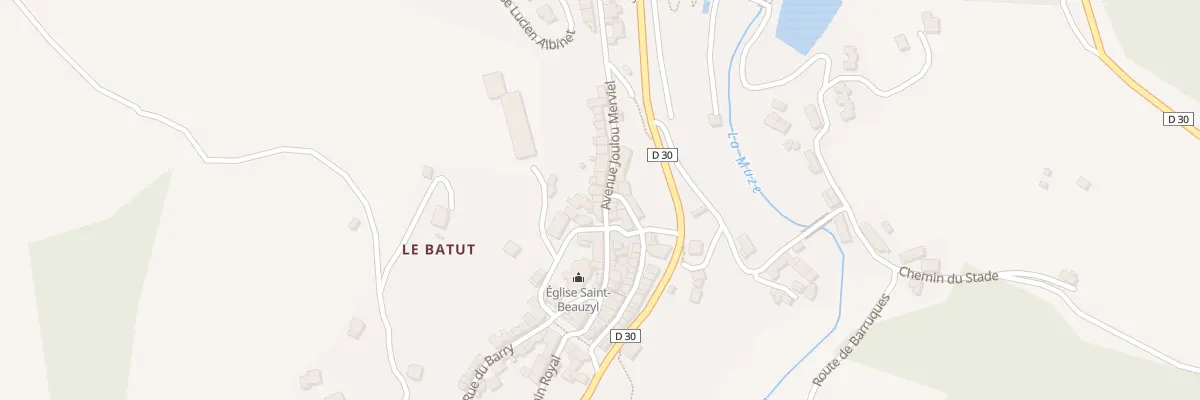 Plan du 25 Av Julou Merviel à Saint-Beauzély