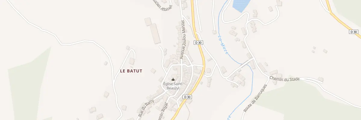 Plan du 15 Av Julou Merviel à Saint-Beauzély