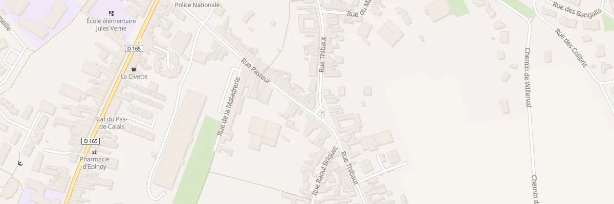 Plan du 75 Rue Pasteur à Carvin