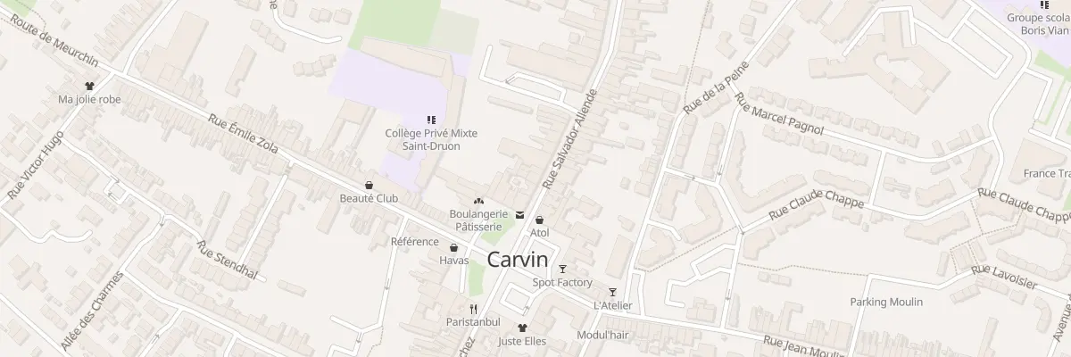 Plan du 5 Rue Salvador Allendé à Carvin