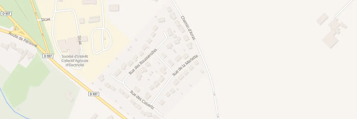 Plan du 5 Rue de la Merlette à Doingt
