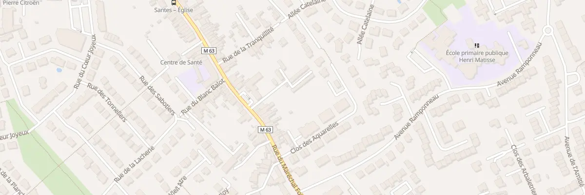 Plan du 90 Rue du Maréchal Foch à Santes