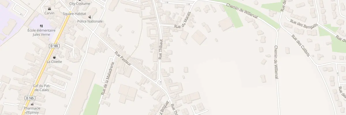Plan du 57 Rue Thibaut à Carvin