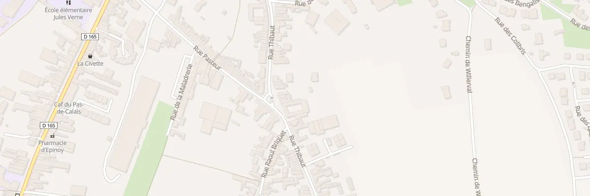 Plan du 77 Rue Thibaut à Carvin