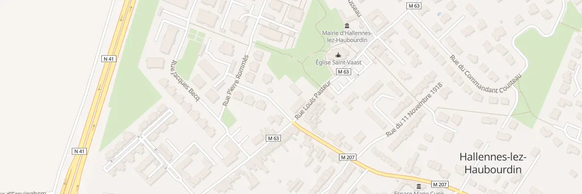 Plan du 2 Rue Pasteur à Hallennes-lez-Haubourdin