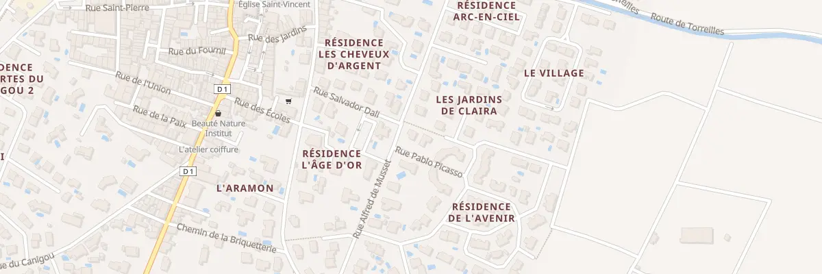 Plan du 1A Rue Pablo Picasso à Claira